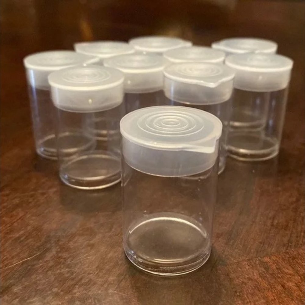 100 Storage vials crafts beads plastic containers